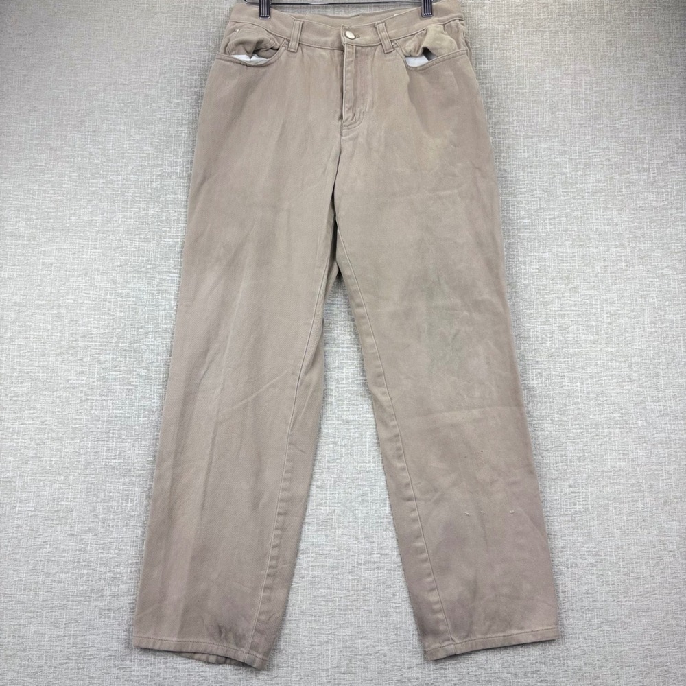 Jones Womens Size 8 New  York Signature Tan Khaki Straight Leg Stretch Pants
